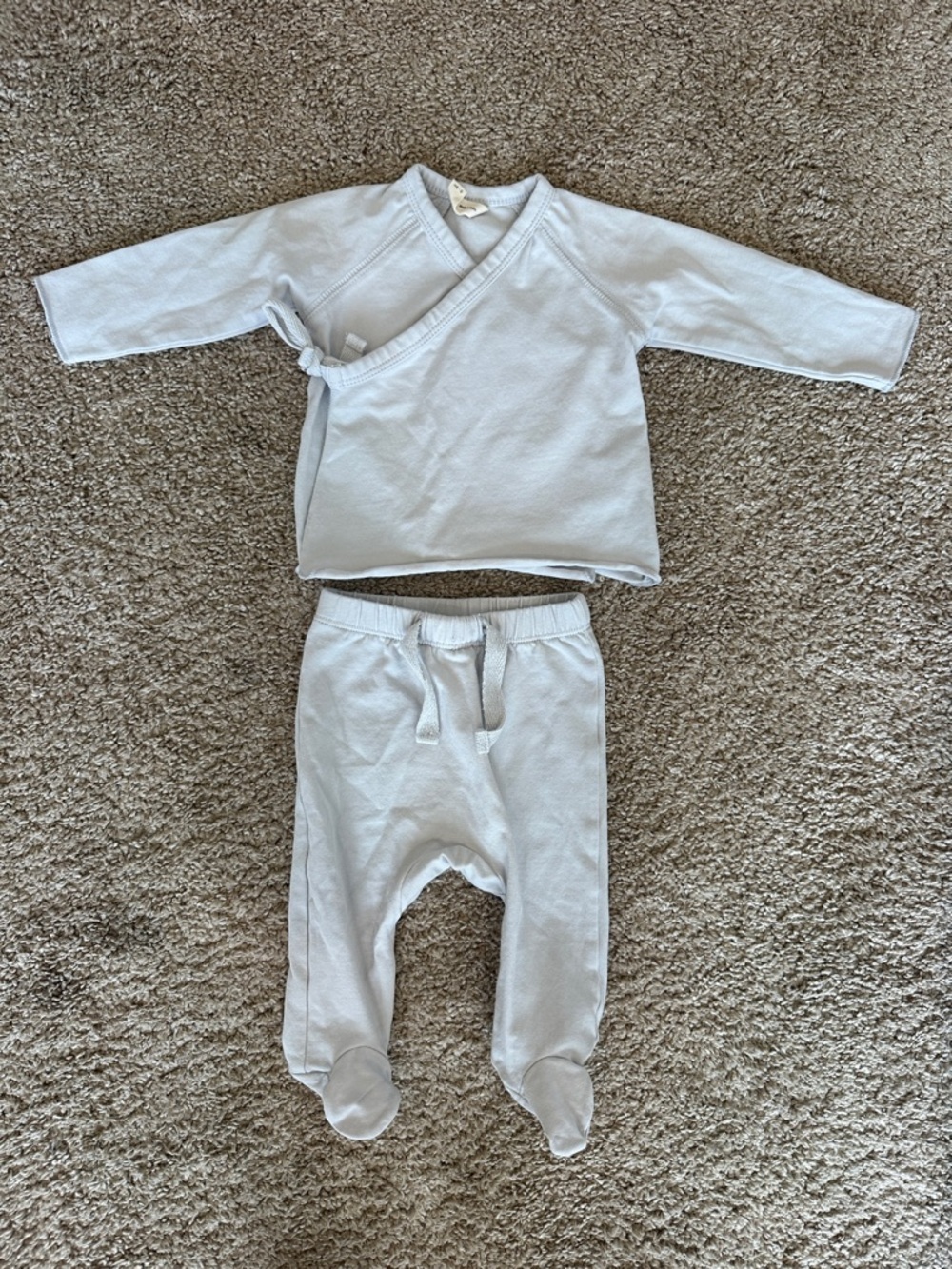 Quincy Mae Wrap Top + Footed Pant - NWOT